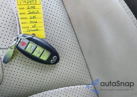 2008 Infiniti G35 Journey z USA, uszkodzony, nr VIN JNKBV61E78M217927